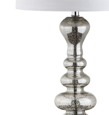 Madeline 35" Curved Glass LED Table Lamp - JONATHAN Y